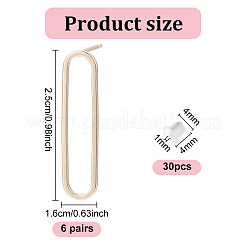 12Pcs Brass Hollow Oval Stud Earring Findings&nbsp;KK-GO0001-71