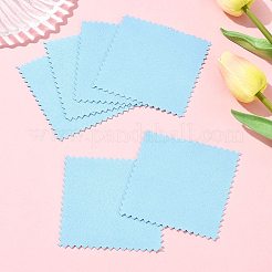 15Pcs Faux Suede Fabric Square Silver Polishing Cloth&nbsp;AJEW-FS0001-44