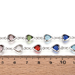 Handmade Brass Heart Link Chains&nbsp;CHC-N024-03P