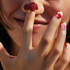 120Pcs 2 Styles Resin Strawberry Cabochons&nbsp;RESI-SC0006-60