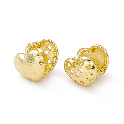 Rack Plating Brass Heart Hoop Earrings for Women&nbsp;EJEW-M210-24G