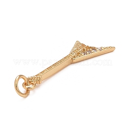 Rack Plating Brass Clear Cubic Zirconia Pendants&nbsp;LS-KK-M229-26G
