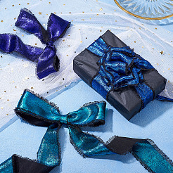 3 Rolls 3 Colors Polyester Frayed Ribbon&nbsp;DIY-TA0011-50