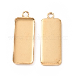 Ion Plating(IP) 304 Stainless Steel Pendant Cabochon Settings&nbsp;X-STAS-I069-36G
