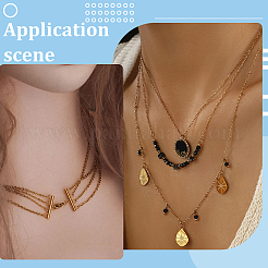 4 Sets 2 Colors Brass Micro Pave Cubic Zirconia Chain Extender&nbsp;ZIRC-BBC0003-66