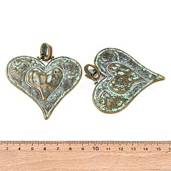 Heart Tibetan Style Alloy Big Pendants&nbsp;X-TIBEP-R342-10-RS