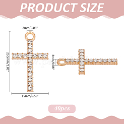 40Pcs Alloy Crystal Rhinestone Pendants&nbsp;FIND-ME0001-59