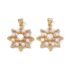 Brass Micro Pave Cubic Zirconia Pendants&nbsp;KK-B061-11G
