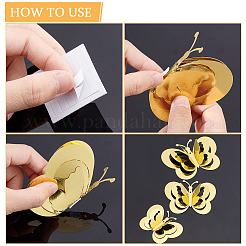 3Set 3D Butterfly PVC Mirrors Wall Stickers&nbsp;DIY-CN0001-85C