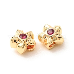 Brass Pave Cubic Zirconia Spacer Beads&nbsp;KK-F942-26G