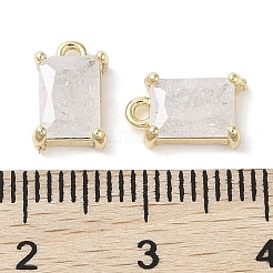Brass Micro Pave Cubic Zirconia Charms&nbsp;KK-G491-31G-04