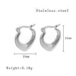 Non-Tarnish 304 Stainless Steel Hoop Earrings for Women&nbsp;YI9341-2