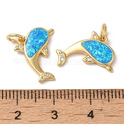 Rack Plating Brass Micro Pave Clear Cubic Zirconia Pendants&nbsp;KK-P268-15G