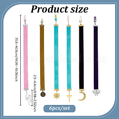 6Pcs Single Face Velvet Bookmark&nbsp;AJEW-PH01715