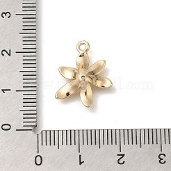 Flower Rack Plating Brass Micro Pave Cubic Zirconia Pendants&nbsp;KK-S399-05B