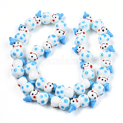 Handmade Lampwork Beads Strands&nbsp;LAMP-N021-43D