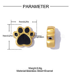 304 Stainless Steel with Enamel Beads&nbsp;SA-OY001-06G-02