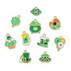 50Pcs 10 Styles Saint Patrick's Day Enamel with Alloy Pendants&nbsp;FIND-CJ0005-83