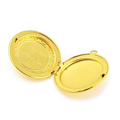Rack Plating Brass Locket Pendants&nbsp;KK-M263-03G