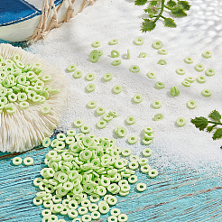 10 Strands Flat Round Handmade Polymer Clay Beads&nbsp;CLAY-PH0001-44L
