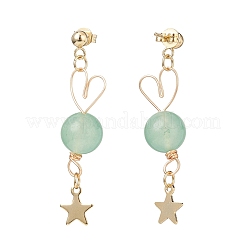 7 Pairs 7 Style Natural Mixed Gemstone Beaded Dangle Stud Earrings&nbsp;EJEW-JE05058