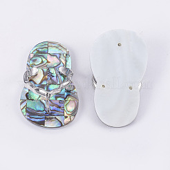 Abalone Shell/Paua Shell Pendants&nbsp;SSHEL-L008-18P