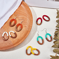 DIY Dangle Oval Earring Making Kits&nbsp;DIY-OC0006-02