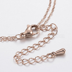 304 Stainless Steel Multi-Strand Anklets&nbsp;AJEW-H012-19RG