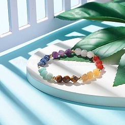 7 Chakra Natural Mixed Stone Beads Bracelet for Women&nbsp;BJEW-JB07417