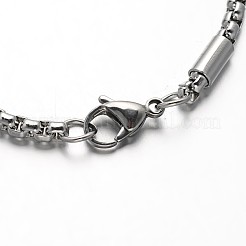 Tarnish Resistant Box Chain Bracelets&nbsp;X-BJEW-M125-01P
