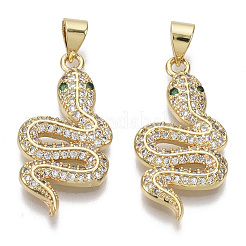 Brass Micro Pave Cubic Zirconia Pendants&nbsp;ZIRC-S067-037-NF