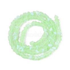 Frosted Transparent Glass Beads Strands&nbsp;GLAA-N054-4mm-07