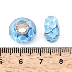 Lampwork & Brass Core European Beads&nbsp;LAMP-P019-01P-21
