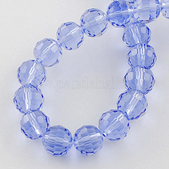 Transparent Glass Bead Strands&nbsp;GLAA-R095-8mm-26