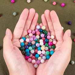 150Pcs 15 Style Dyed Natural White Jade Round Beads&nbsp;G-SZ0001-08