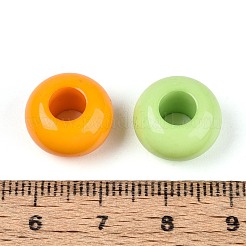 Opaque Acrylic European Large Hole Beads&nbsp;SACR-N019-03