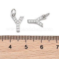 SHEGRACE Brass Micro Pave Clear Cubic Zirconia Pendants&nbsp;XGRQ29097-394P-Y