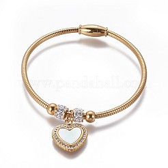 304 Stainless Steel Charms Bangles&nbsp;BJEW-P258-05