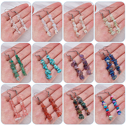316 Surgical Stainless Steel Chip Dangle Earrings&nbsp;EJEW-WR00002