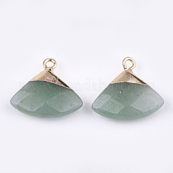 Electroplate Natural Green Aventurine Pendants&nbsp;G-T112-04E