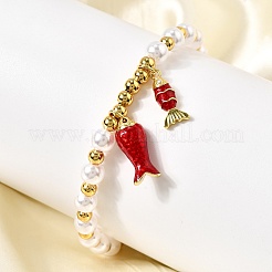 Brass Cubic Zirconia Stretch Bracelets&nbsp;BJEW-K278-03G