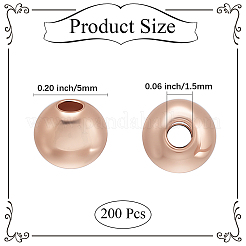 200Pcs Rack Plating Brass Round Spacer Beads&nbsp;KK-PA0001-01