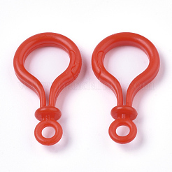 Opaque Solid Color Bulb Shaped Plastic Push Gate Snap Keychain Clasp Findings&nbsp;KY-T021-01I