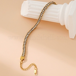 304 Stainless Steel Rhinestone Cup Chain Bracelets for Woman&nbsp;PW-WG34DD3-02