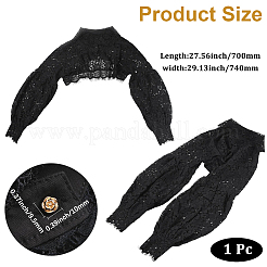 Detachable Polyester Bridal Lace Shawls&nbsp;AJEW-WH20020-200B