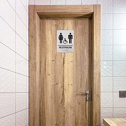 3Pcs 3 Styles Rectangle Aluminum Restroom Sign Stickers&nbsp;DIY-CA0007-92