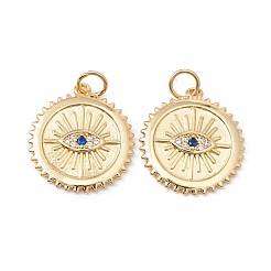 Rack Plating Brass Micro Pave Cubic Zirconia Pendants&nbsp;ZIRC-C040-49B-G