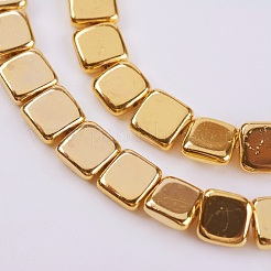 Electroplate Non-magnetic Synthetic Hematite Beads Strands&nbsp;G-K250-02E-G