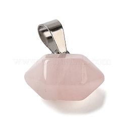 Natural Rose Quartz Pointed Pendants&nbsp;G-K335-03P-14