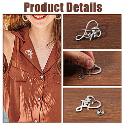 4Pcs 2 Styles Faith Theme Zinc Alloy Brooch&nbsp;JEWB-CA0001-90